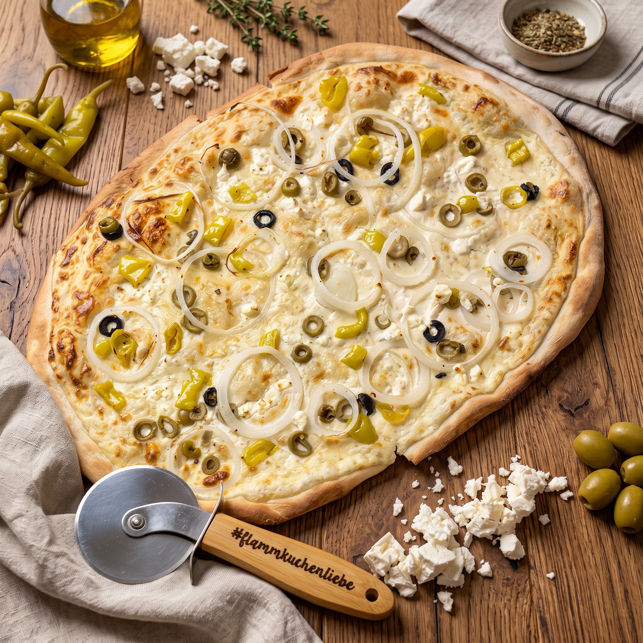 "Kleiner Grieche" (vegetarisch) von Marianne's Flammkuchen